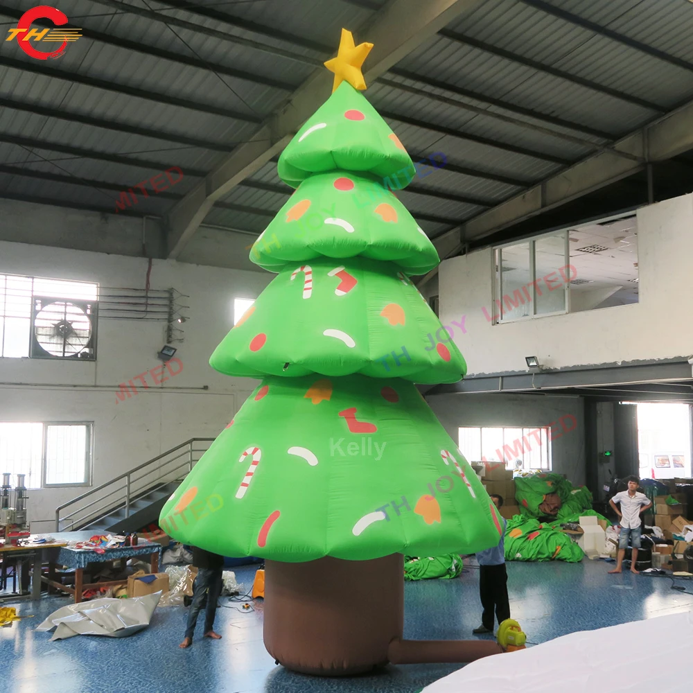 

Free Ship Outdoor Activities Xmas Advertising Giant Inflatable Christmas Tree Ground Balloon Model