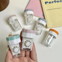 Compact Hand Rotating Contact Lens Cleaner - Dust - Proof Portable Cleaning Box - No plug