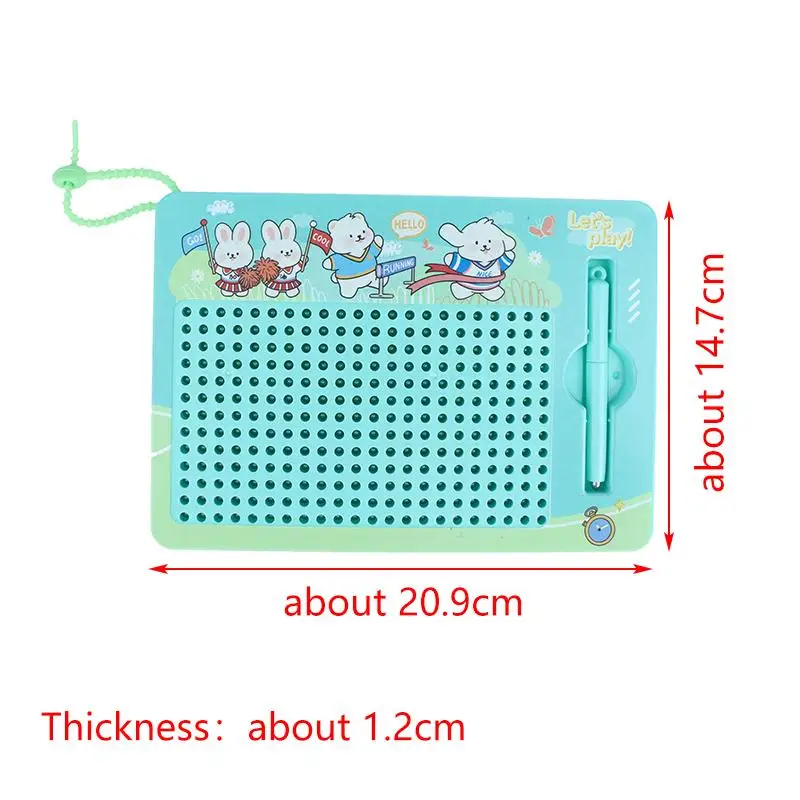 Cute Cartoon Magnetic Doodle Board Keychain - Funny Steel Ball Drawing Sketch Pad Puzzle Toy for Backpack Decor & Kids Gift