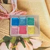 Pearlescent Metallic Solid Watercolor Paint Portable Hand-packaged Palette for Painting Nails Student School Art Supplies 6