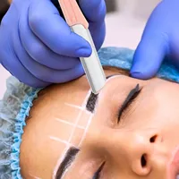 Lot de 3 rasoirs à sourcils avec manche en plastique, outils de coupe des sourcils en acier inoxydable, tondeuses portables et légères pour poils du visage, kit d'outils de maquillage 1