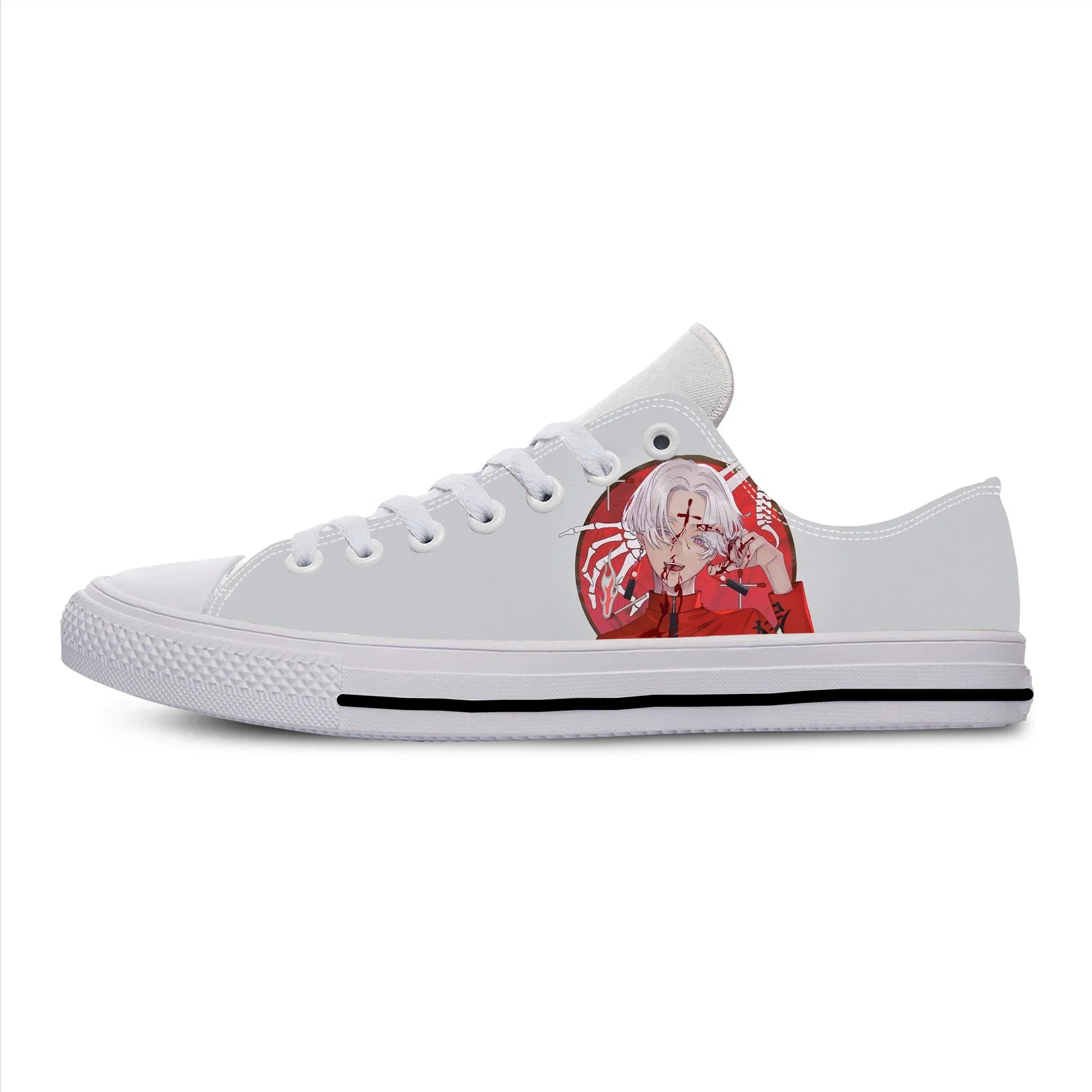 Japanese Anime Tokyo Revengers Kurokawa Izana Cool Casual Shoes Low Top Breathable Board Shoes Lightweight Men Women Sneakers 4