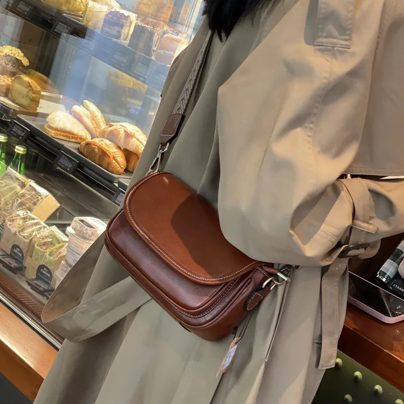 Women\'s Cow Leather Bag Cross-body Bag Ladies High Quality Phone Bag Versatile Genuine Leather Shoulder Purse Casual Handbags