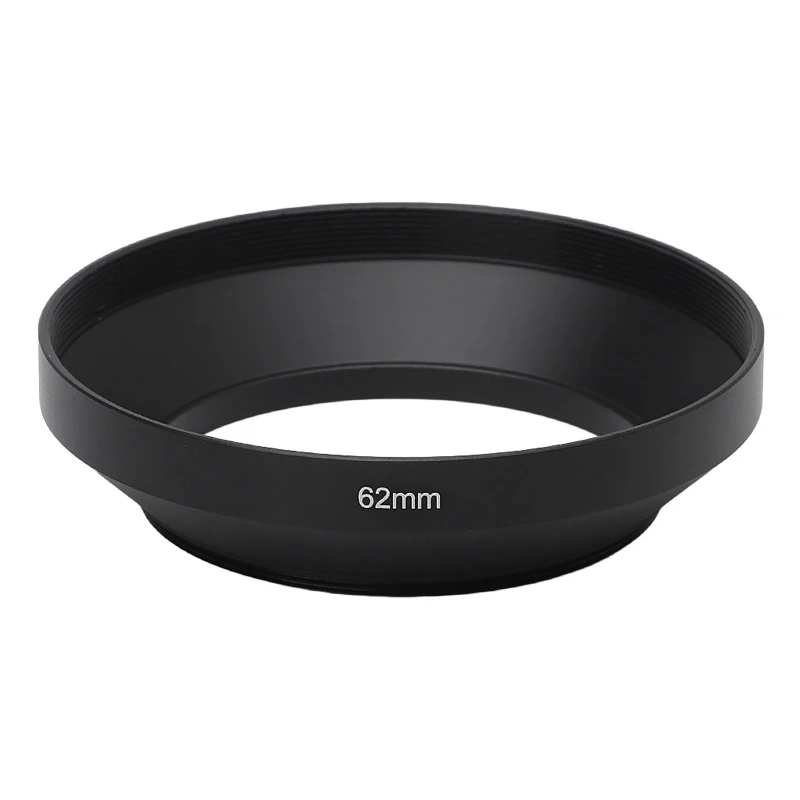 Durable Metal Wide Angle Lens Hood for DSLR Camera Protection