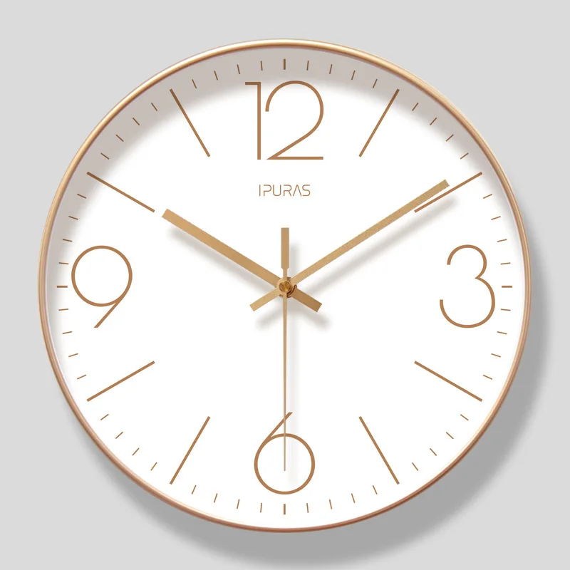 Simple digital clock With calendar wall clock quiet accurate travel time living room household wall hanging quartz clock 6514 4