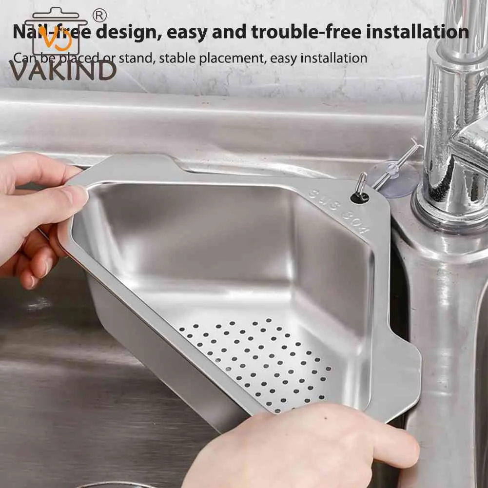 Kitchen Sink Filter Strainer Stainless Steel Multi-function Drain