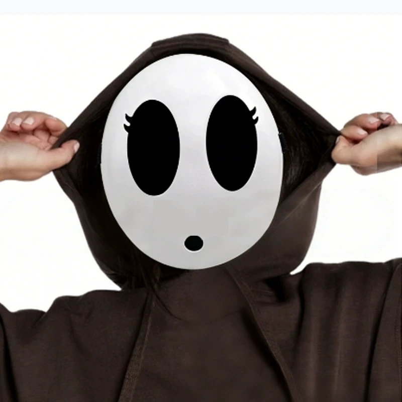 Maschera di Shy Guy di Game Bros, Costume Divertente Unisex per Adulti, Maschere in Plastica per Halloween, Carnevale, Feste, Accessori per Travestimenti, Personaggio dei Cartoni Animati - immagine 2