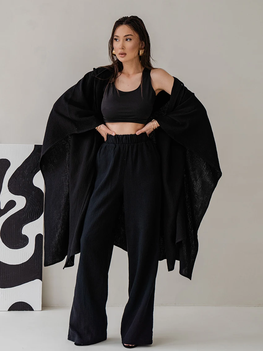Marthaqiqi Casual Ladies Nightwear 2 Piece Set Sexy V-Neck Hooded Sleepwear Long Sleeve Nightgowns Pants Cotton Winter Homewear