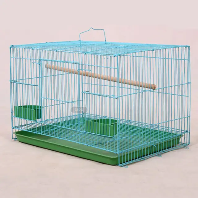 Wire Rectangular Small Cage for Small Birds and Canaries Rekord Equipped with Bird Standing Stick and 2 Semicircular 5