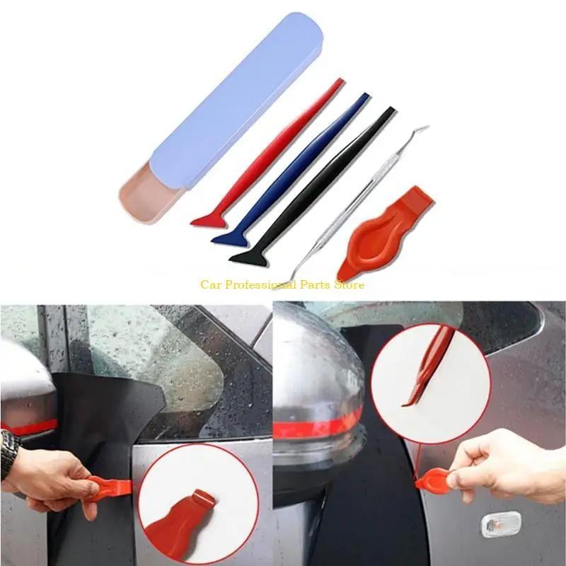 R53d 5PCS 자동차 창 윈도우 색조 응용 프로그램 도구 유리 보호 필름 설치 도구