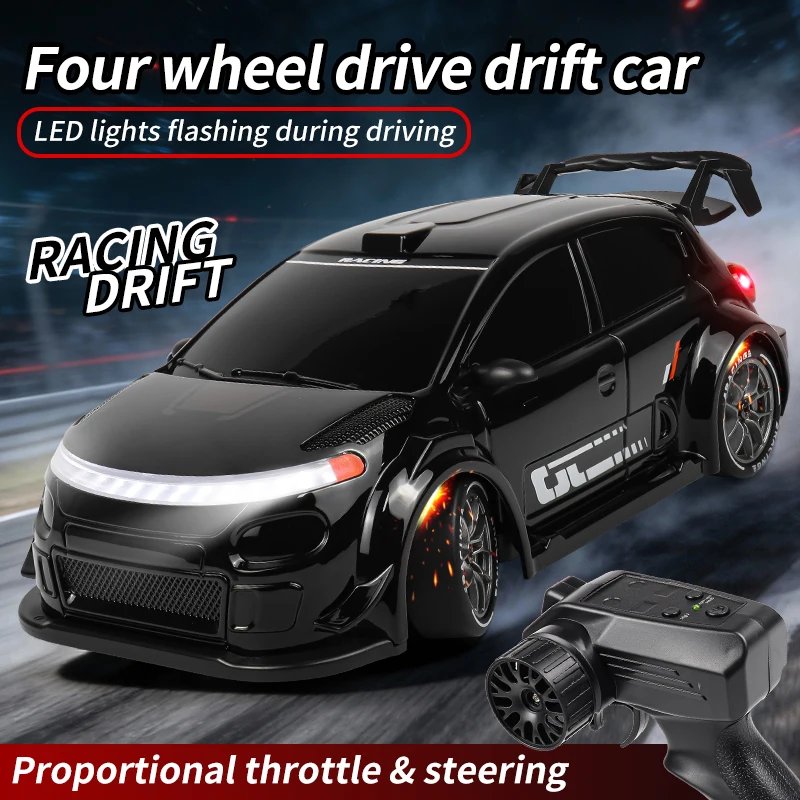 Voiture RC 4x4 Drift 1:24 – Noir ou Blanc – 2 Modes de Vitesse