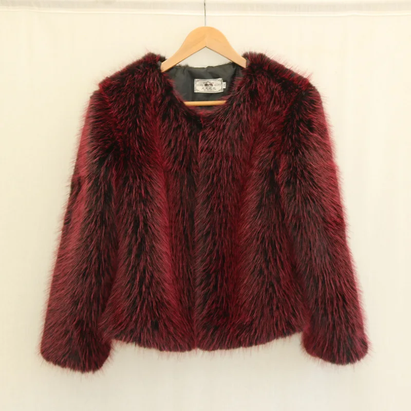 Winter Thicker Warm Faux Fur Coat Women Long Sleeve Plus Size Luxury High Quality Fur Coat Short Jackets Tops Korean Outerwear