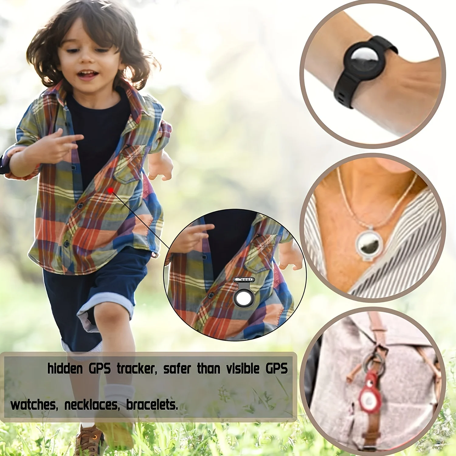 Silicone Holder for Kids Hidden Kids GPS Tracker Holder Case for airtag Hidden holder with pin Air Tags Children Elderly 1pc