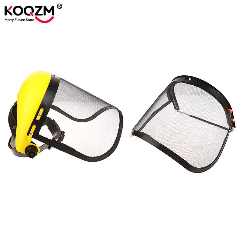 Garden Grass Trimmer Safety Helmet Full Face Mesh Visor for Logging Brush Cutter