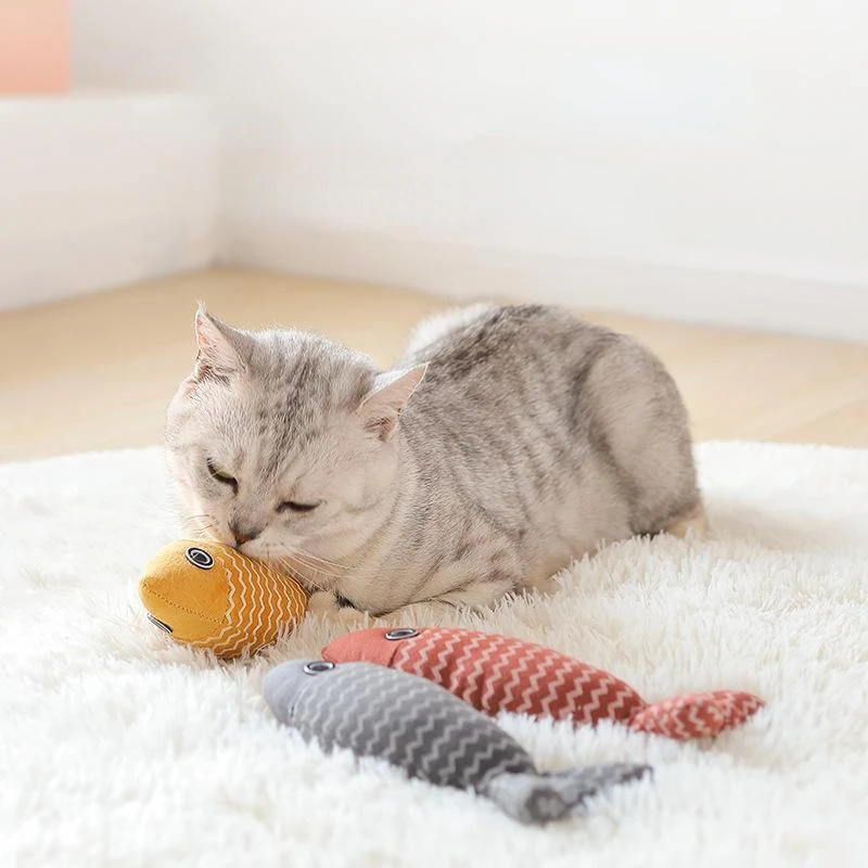 

Мягкая Плюшевая 3D имитация кота, игрушка, рыба, кошачья мята, в форме рыбы, против укусов, жевательная Интерактивная тренировочная игрушка, товары для домашних животных