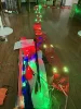Colorful 10m LED tails for large 3D soft delta kite inflatable kite flying with lights 6