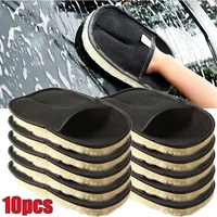 1/10Pcs Car Cleaning Sponge Glove Car Polishing Washing Mitt Gloves Microfibre Wash For Automotive Kitchen Homes Cleaner Wool 1
