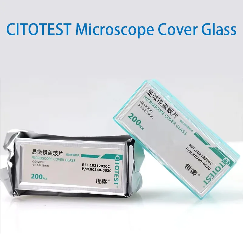 CITOTEST microscope cover glass Histology, cytology, microbiology, handmade, ultra-clear glass material Thickness #1.0/1.5,/2.0