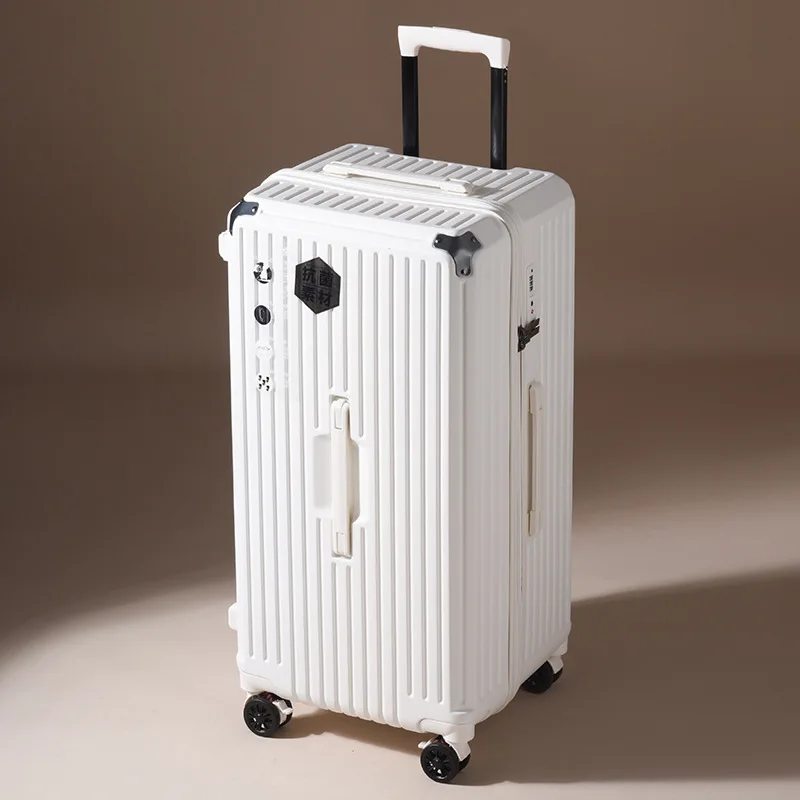 Дорожный чемодан на молнии для мужчин и женщин, вместительный чемодан на тормозных колесах 28 дюймов, с паролем, для студентов, 32