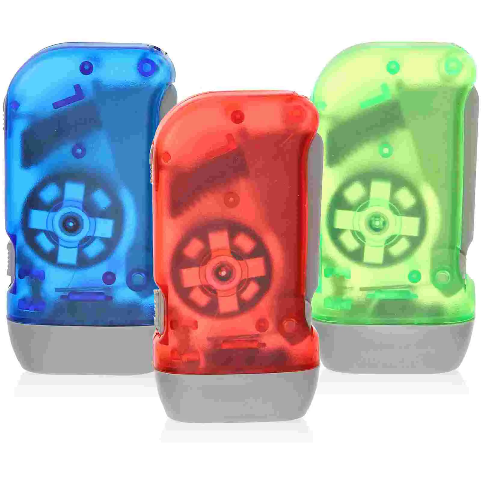 

3 Pcs Wind up Flashlight Crank Flashlights Lanterns Emergency Fire Torch Rechargeable Hiking for Emergencies Mini Shake Hand