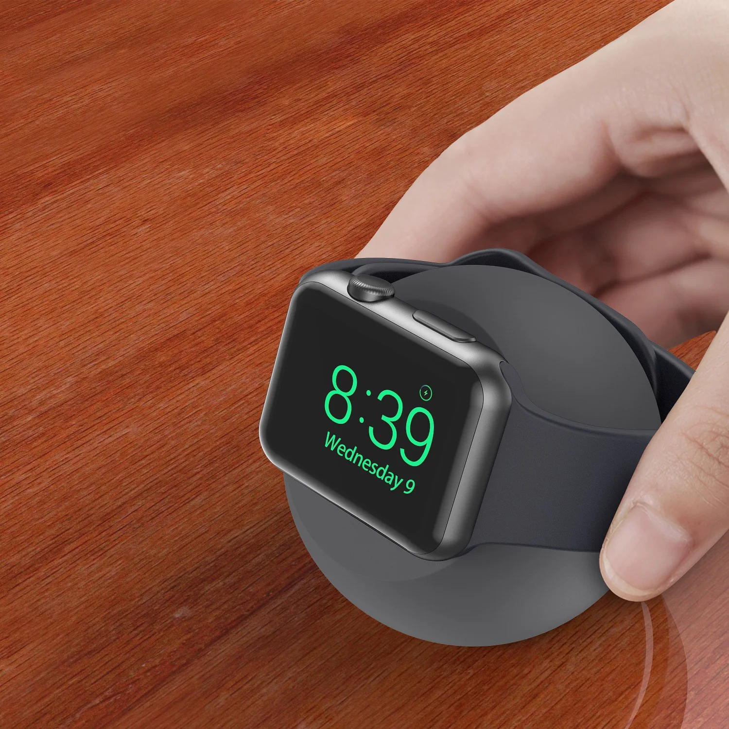 Charger Stand For Apple Watch Series Ultra2/10/9/8/SE2/7/6/SE/4/3 49mm/46mm/45/44/42mm/41/40/38 Durable Silicone Nightstand Mode