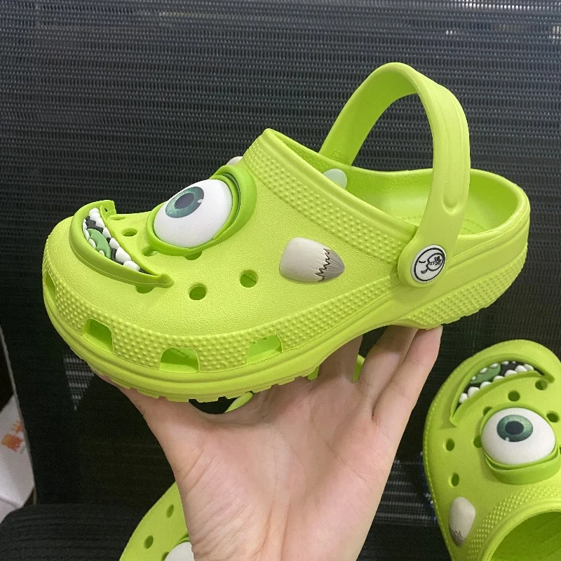 Pantoufles imperméables solides de dessin animé Disney Mike Mcqueens Pix, adaptées aux enfants de 0 à 8 ans, sandales d'extérieur, chaussures Eva respirantes, nouvelle collection 2025 - AliExpress