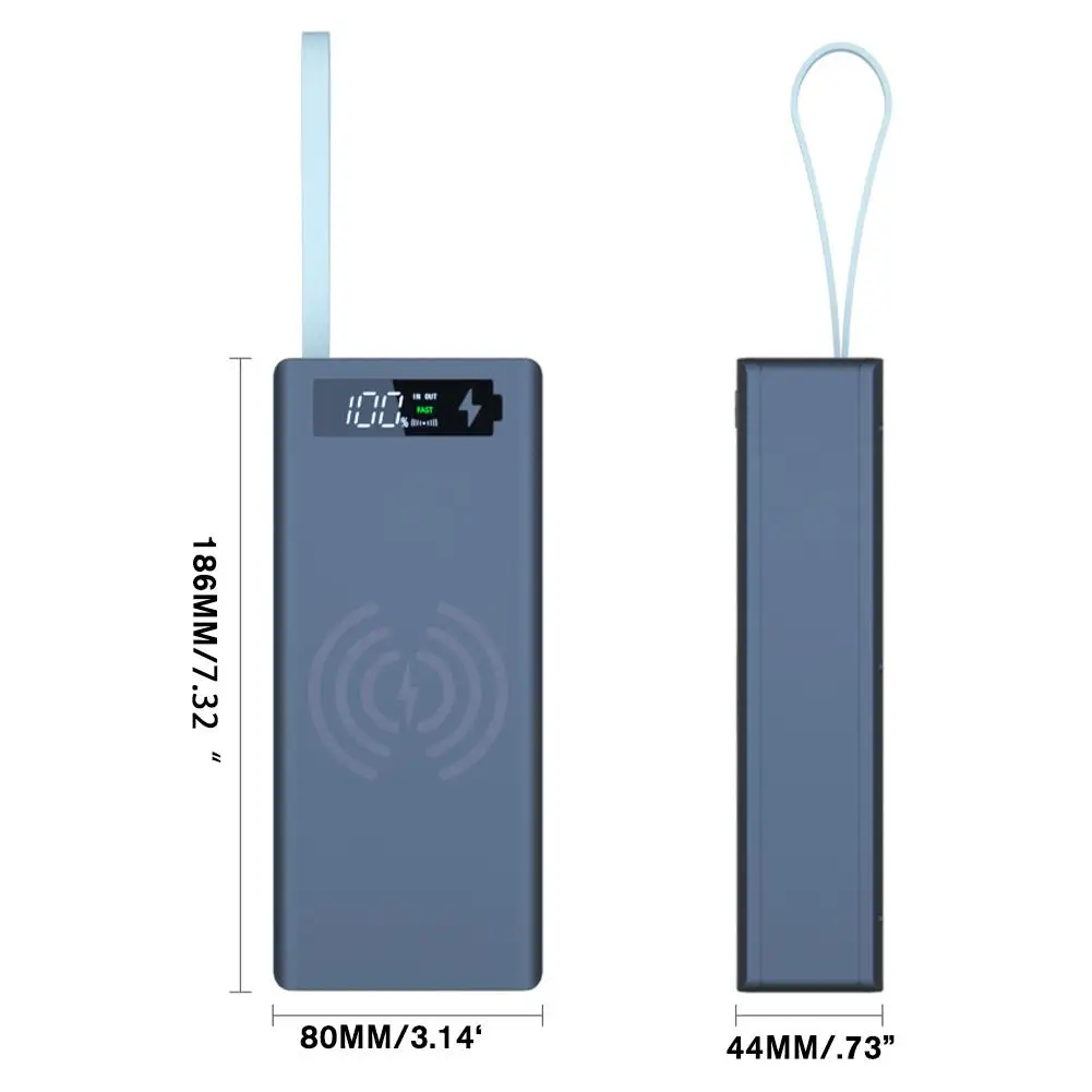 휴대용 파워뱅크 케이스 16*18650 C16 USB 무용접 파워뱅크 케이스 분리형 QC 3.0 PD DIY 쉘 하우징