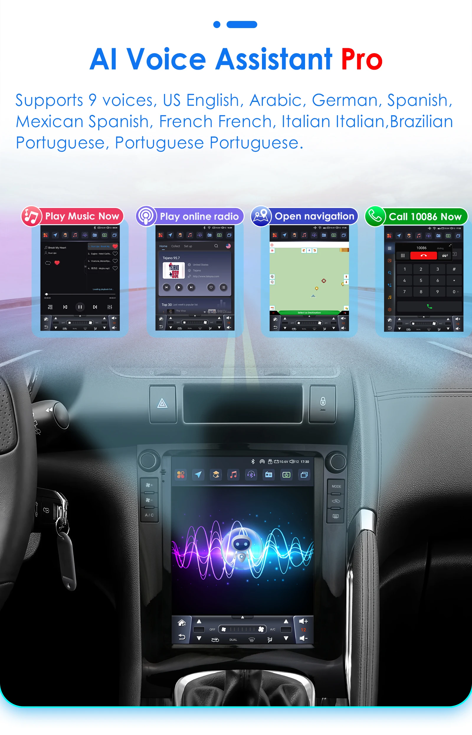 Hizpo 9,7 Zoll Android Intelligentes Autoradio für Peugeot 3008 MPV 2010 - 2017 im Tesla-Stil mit Carplay, Android Auto, GPS, 4G, BT 7862 – Detail 18