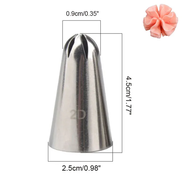 Virágos Rózsa Tészta Fúvókák Torta Díszítő Szerszámok 1/3Pcs Jegesedés Csővezeték Fúvóka Krémes Cupcake Tippek Sütési Kiegészítők #1M 2D 336 - Image 3