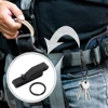 4pcs Stainless Steel Keychain for Duty Belt Police Quick Release Key Holder Ring Hanging Buckle Tactical Belt Key Clip Keyring 5
