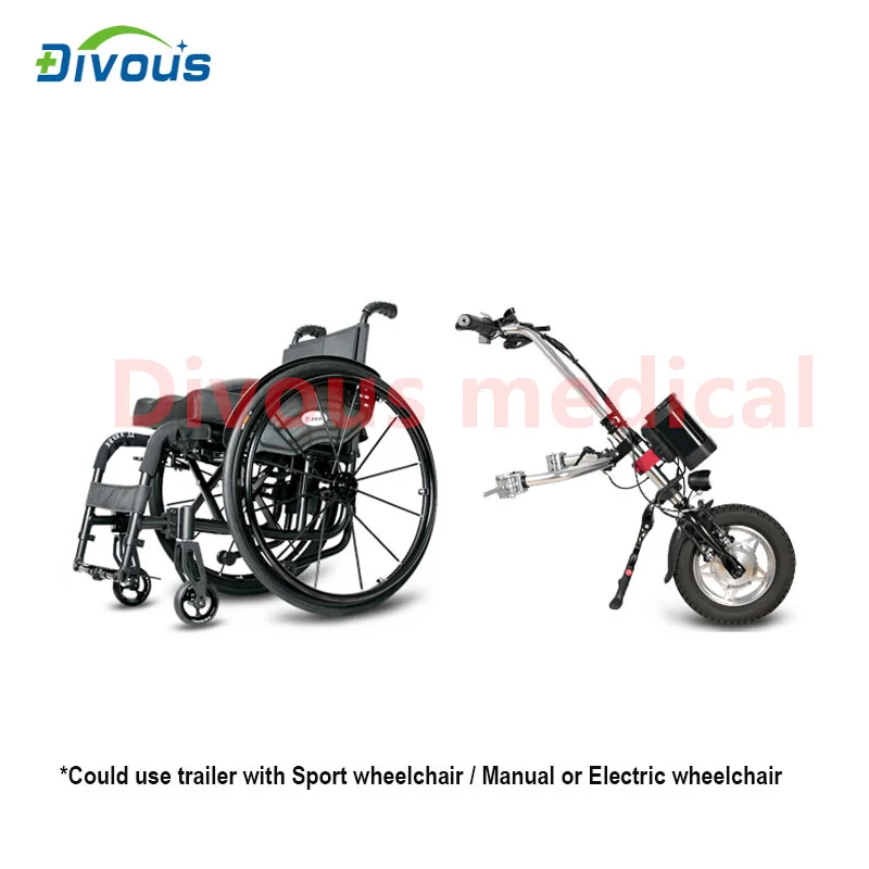 12 Inch Electric Handcycle Wheelchair Attachable Electric Handcycle For Disabled Handbike Conversion Kits 3
