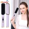 Hair Styling 3 in 1 Hot Comb for Straighten/Curl Hair Professional Hair Straightener and Curler Electric Fast Heating Comb 1