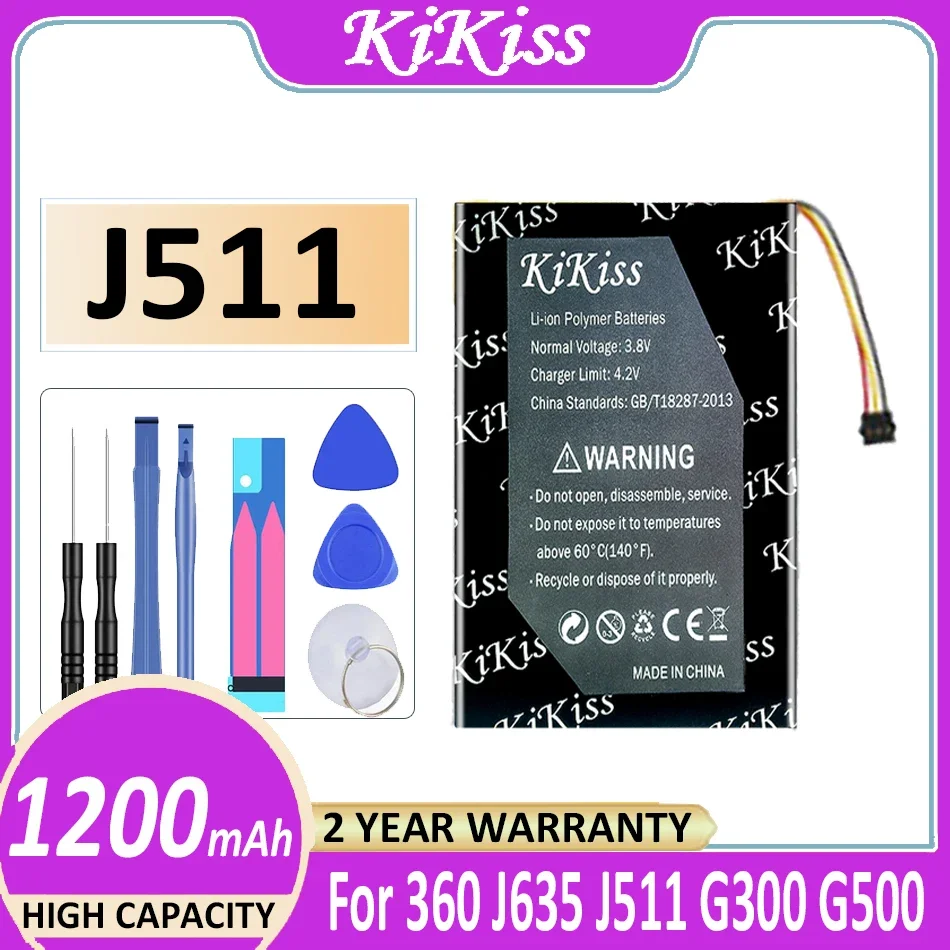 

KiKiss Battery 1200mAh For 360 G300 G500 J635 J511 Digital Bateria