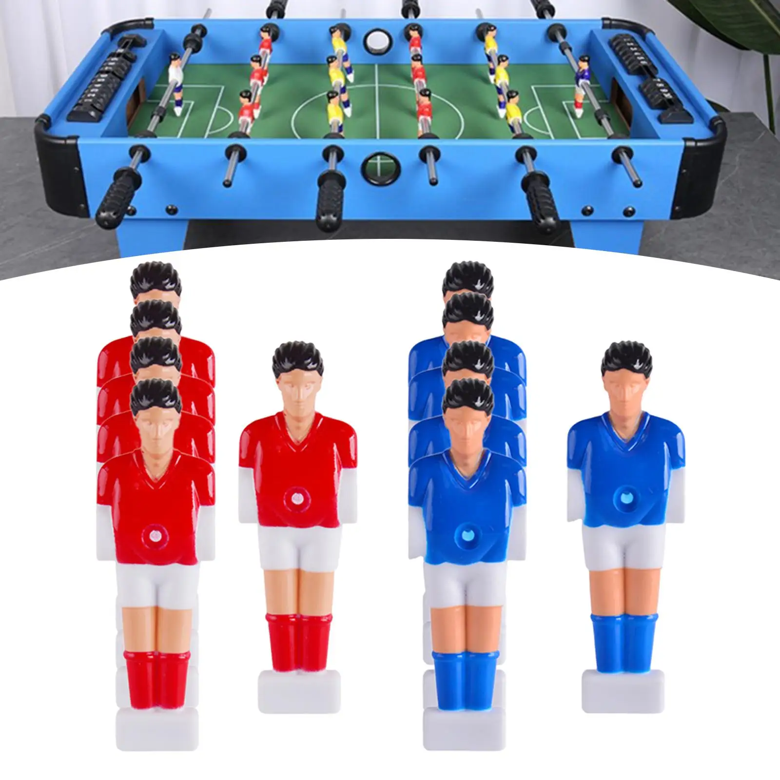10 x Table Football Player Replacement Parts Foosball 5 Red+5 Blue Replacement Foosball Table Accessories Parts
