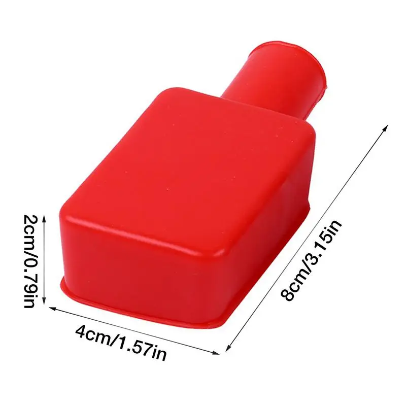 Terminal Covers 2Pcs Universal Car Battery Terminal Cap Negative Positive Protector Replacement Parts Car Batteries Accessories