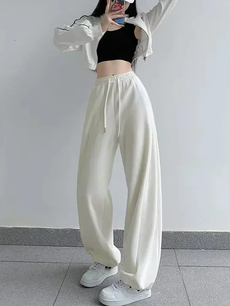 white petite wide leg high rise pants