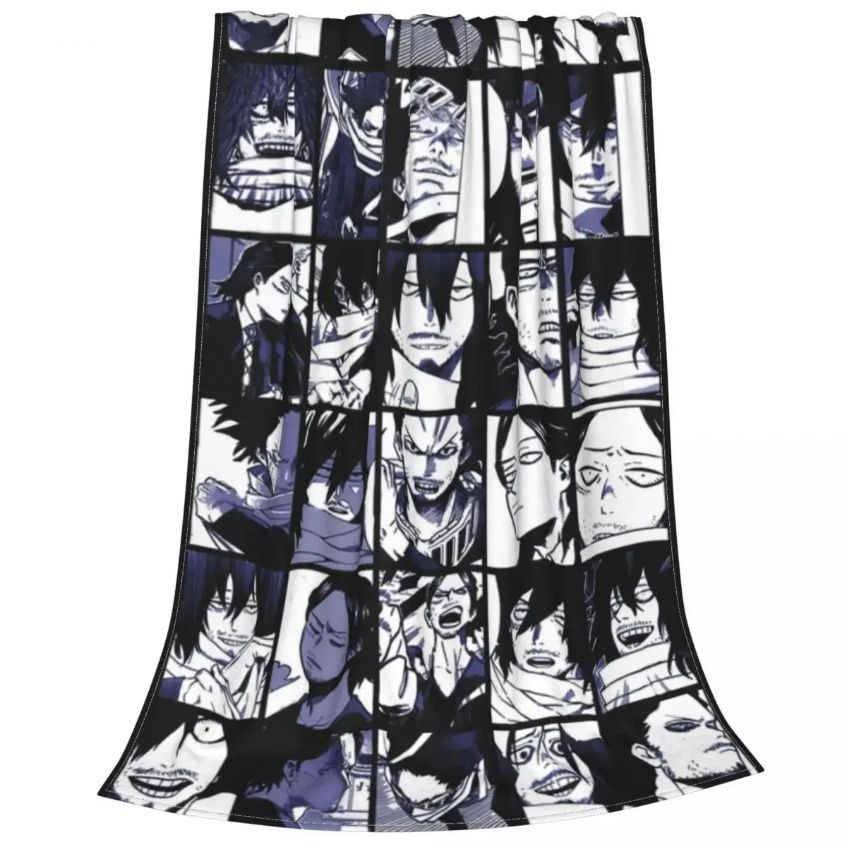 Aizawa Shota Collage Blanket Fleece My Hero Academia Warm Throw Blankets for Car Sofa Couch Bedspread 4