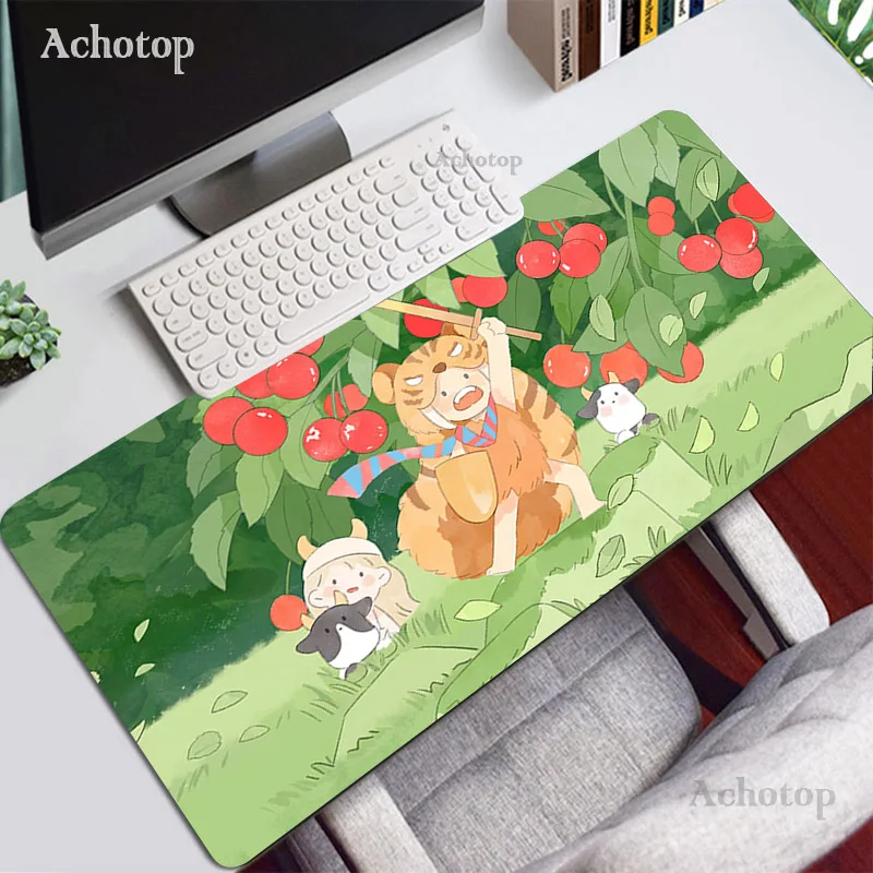 thumbnail image 1 of Alfombrilla de ratón Kawaii para Gamer, alfombrilla grande y bonita para teclado de verano, alfombra rosa con personalidad de Anime, alfombrilla de escritorio para ordenador portátil XL de goma, 1 of 5
