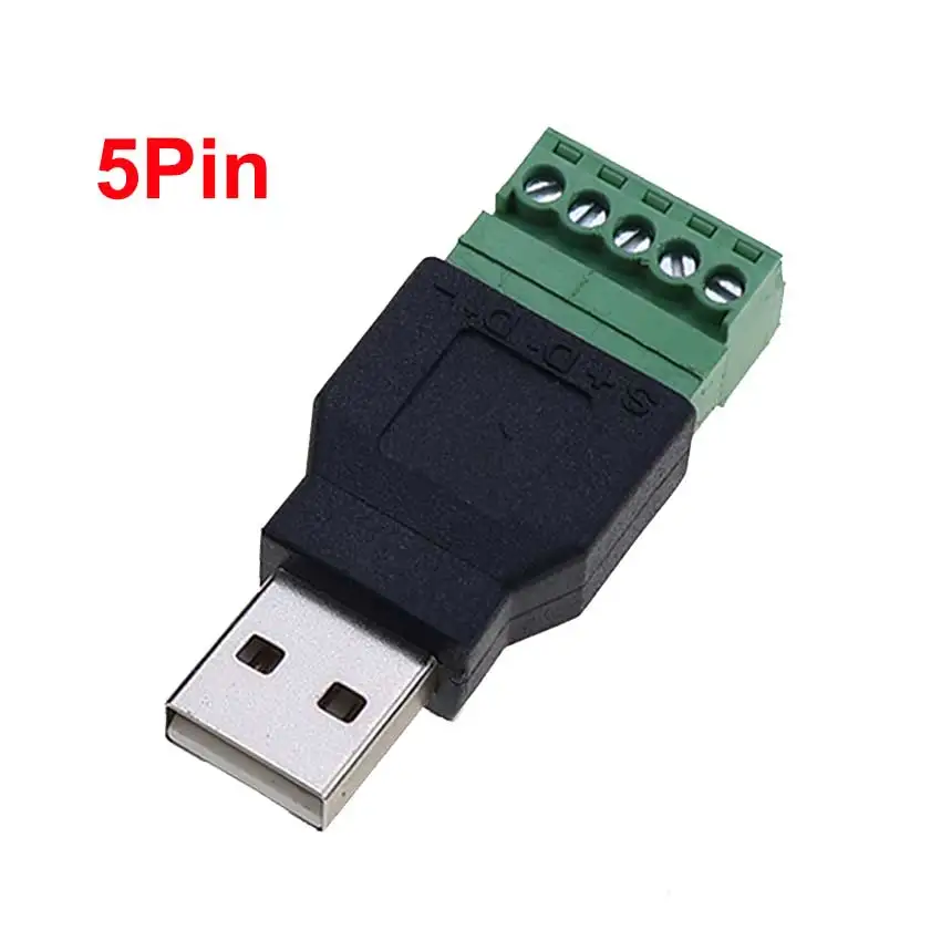 Enhanced USB 2.0 Connector with Screw Terminal Adapter