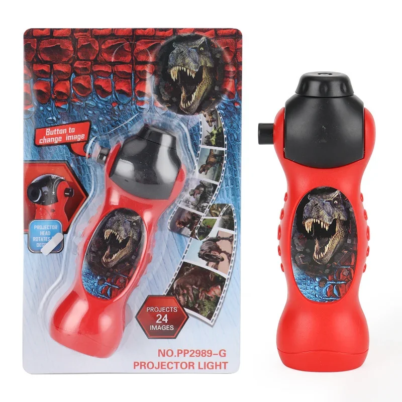 Children Projection Flashlight Cartoon Picture Dinosaur Pattern Projector Toy Night Learning Toys Kids Early Education Fun Toys 6