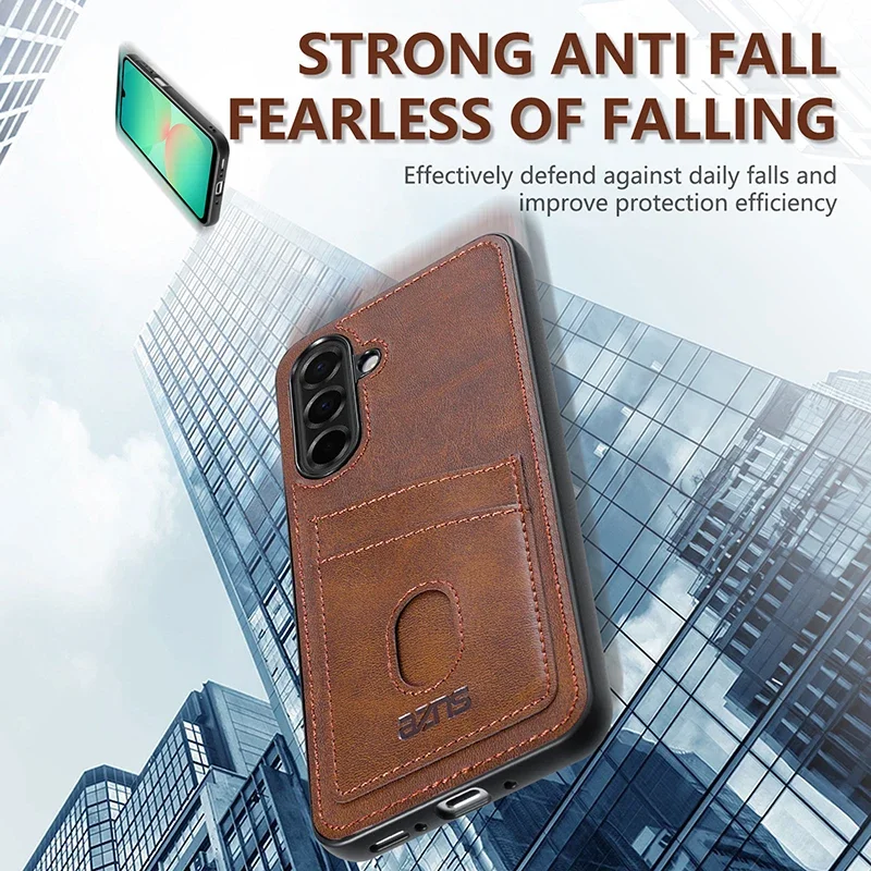 Vintage Leather Card Holder Phone Case Cover
