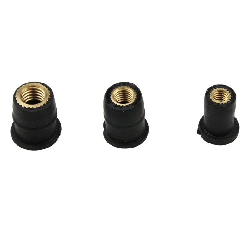 M4 M5 M6 Rubber Well Nuts Windshield Bolts 10Pcs for Motorcycles Fairing Mountings Windscreen Fastener auto fasteners