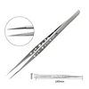 1/2Pc Professional High Precision Stainless Steel Tweezers Curved Straight Tip Tweezer for Eyelash Extensions Eyebrow Tweezers 6
