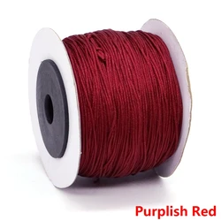 Premium 0.8mm Nylon Beading Thread for DIY Jewelry and Crafting - 100 Yards (Purplish Red)