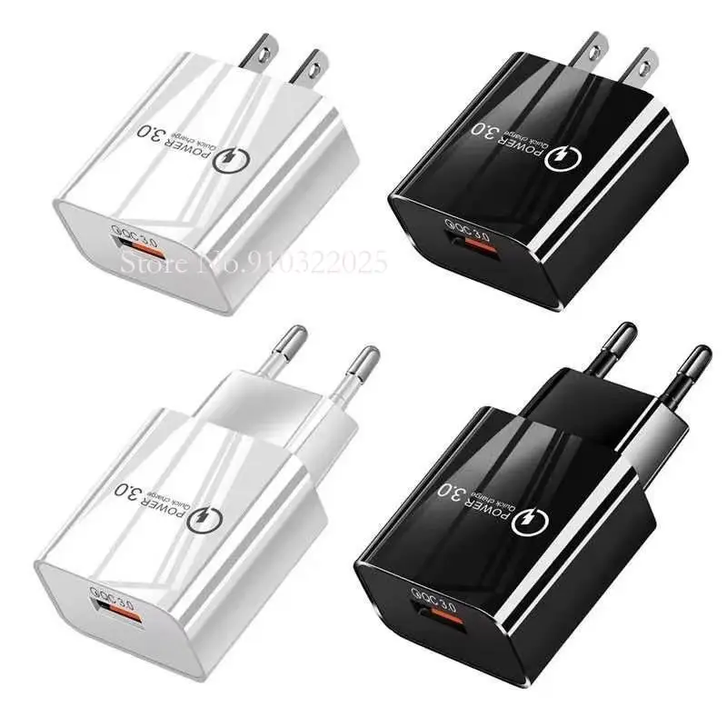 

10PCS 18W 3A Fast Charger QC 3.0 USB Quick Charge Phone For IPhone Huawei Samsung Xiaomi Redmi EU US Plug