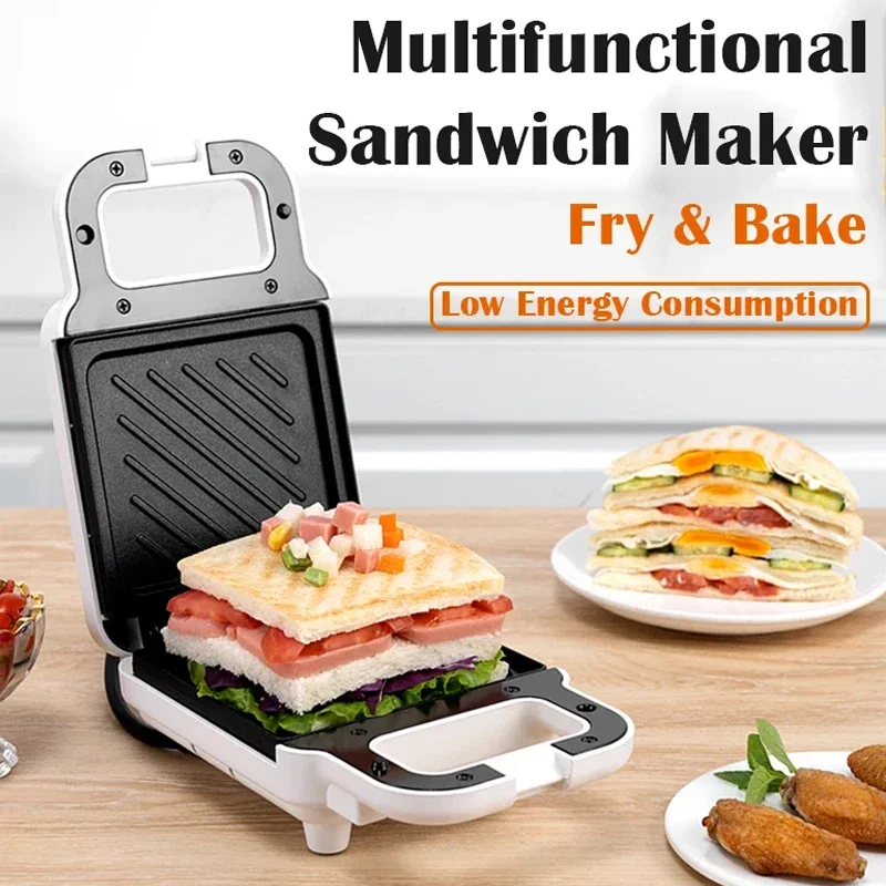 

Sandwich Maker Multifunctional Fast Heating Toaster Breakfast Machine Home Kitchen Food Electric Baking Pan Roast Meat Omelette