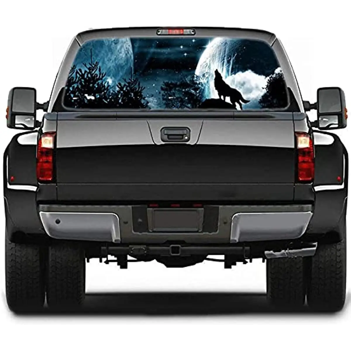 

CUSENA Rear Window Sticker - Arctic Wolf Decal Decor Truck Window Back Stickers Perforated Vinyl Graphic Wrap Stickers - Fit Mos