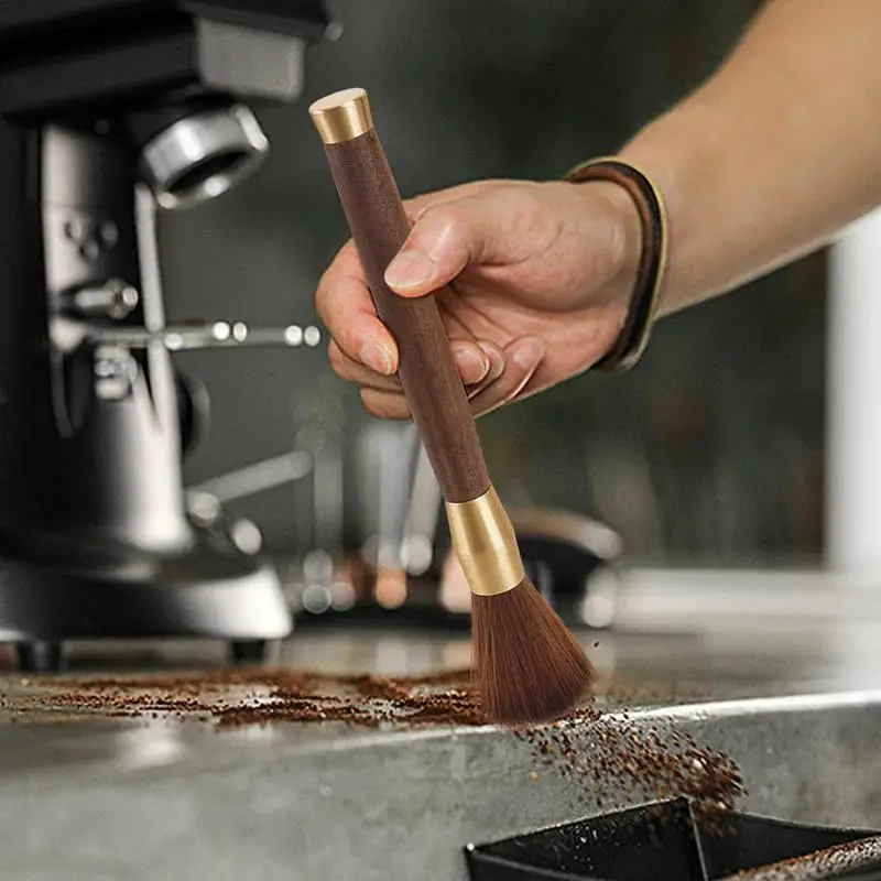 

Кофемолка, щетка для очистки, многофункциональная кофемашина, деревянная ручка, щетка с мягкой щетиной, принадлежности для бариста, эспрессо
