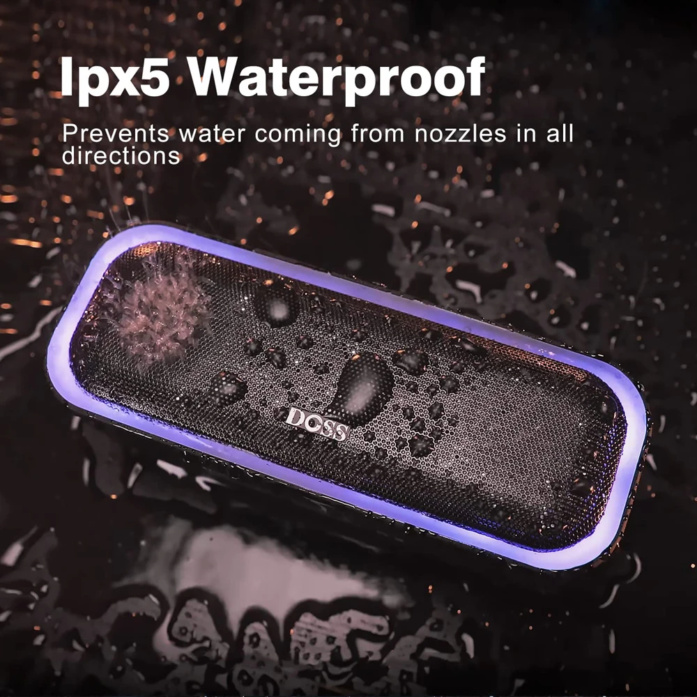 DOSS Wireless Speaker Bluetooth 5.0 SoundBox Pro Portable IPX5 Waterproof Music Sound Box 20W Stereo Enhanced Bass TWS Speakers