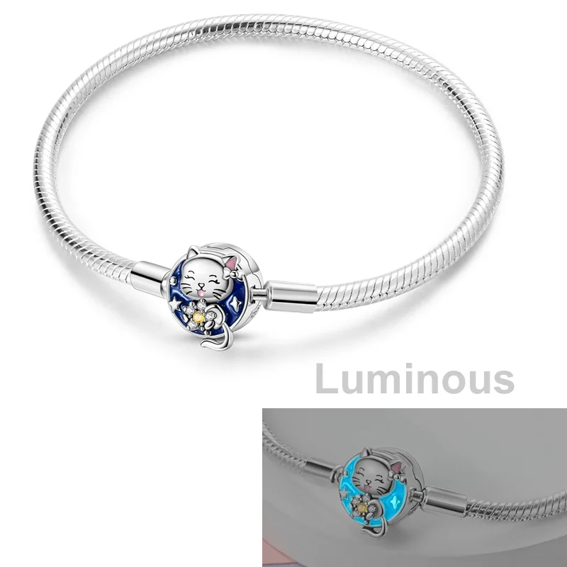 Silver Bracelet 17-20CM 925 Sterling Original Heart Dream Catcher Butterfly Bracelet Fit DIY Charms Beads Women Jewelry